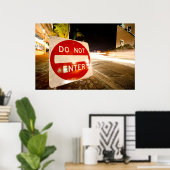 Poster Ne pas entrer d'affiche (Bureau à domicile)
