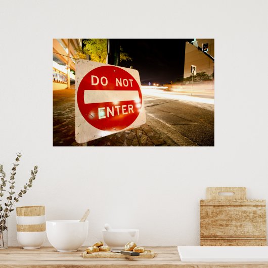 Poster Ne pas entrer d'affiche (Cuisine)