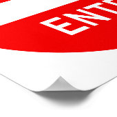 Poster Ne pas entrer de signe (affiche) (Coin)