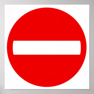 Poster Ne pas entrer de signe (affiche)