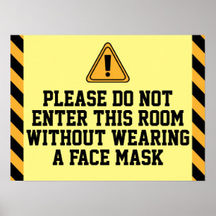 Poster Ne pas entrer sans masque