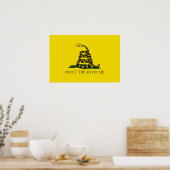 Poster Ne pas foutre sur moi Gadsden drapeau américain (Cuisine)