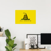 Poster Ne pas foutre sur moi Gadsden drapeau américain (Bureau à domicile)