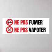 Poster Ne pas fumer, ne pas vapoter (Devant)