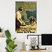 Poster Ne pas gaspiller le pain (Bureau à domicile)