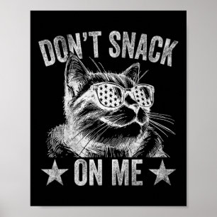 Poster Ne pas grignoter sur moi drôle Chat 1