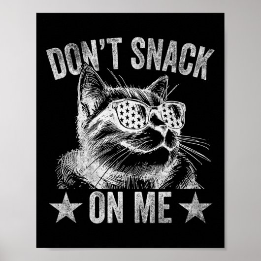 Poster Ne pas grignoter sur moi drôle Chat 1 (Devant)