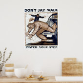 Poster Ne pas Jay Walk 1937 WPA (Cuisine)