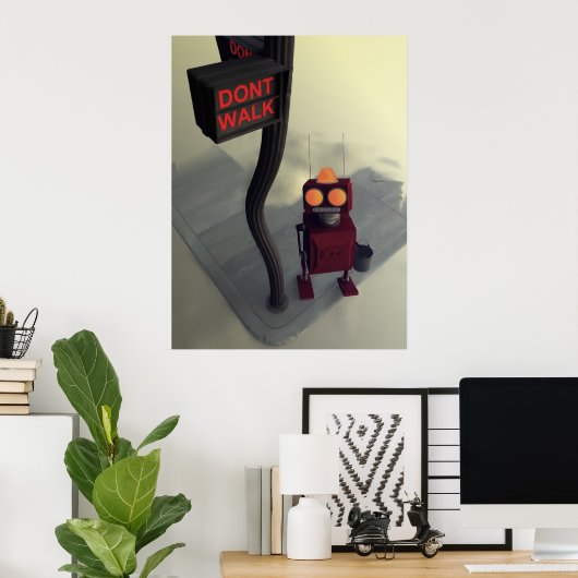 Poster Ne pas marcher Imprimer (Bureau à domicile)