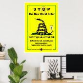 Poster Ne pas me mettre en quarantaine (Bureau à domicile)