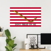 Poster Ne pas me rouler - drapeau Jack de la Marine (Bureau à domicile)