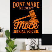 Poster Ne pas obliger l'avocat à utiliser ma voix Fausse (Bureau à domicile)