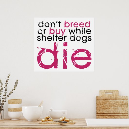 Poster Ne pas reproduire ou acheter (Cuisine)