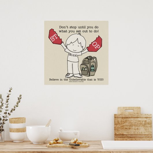 Poster Ne pas s'arrêter (Cuisine)