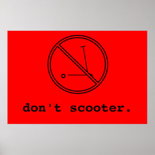 Poster Ne pas scooter