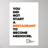 Poster Ne pas s'installer pour l'affiche médiocrité (Devant)