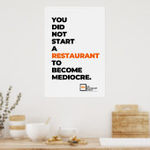 Poster Ne pas s'installer pour l'affiche médiocrité (Cuisine)