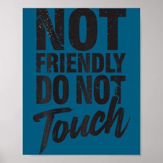Poster Ne pas toucher amicalement le dos (Devant)