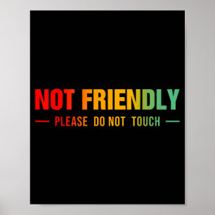 Poster Ne Pas Toucher S'il Vous Plaît Amicalement