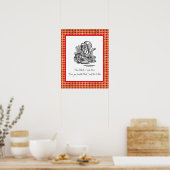 Poster Ne pensez pas qu'Alice Mad Hatter Citation (Cuisine)