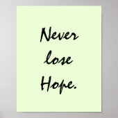 POSTER NE PERDEZ JAMAIS ESPOIR. (Devant)