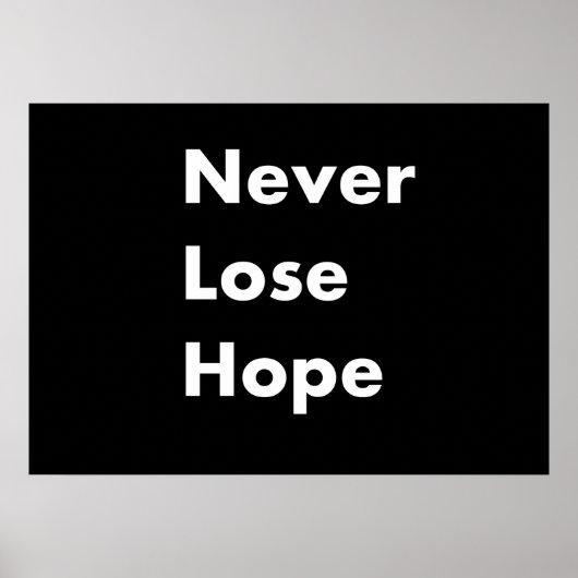 Poster Ne perdez jamais espoir (Devant)