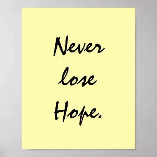 POSTER NE PERDEZ JAMAIS ESPOIR. (Devant)