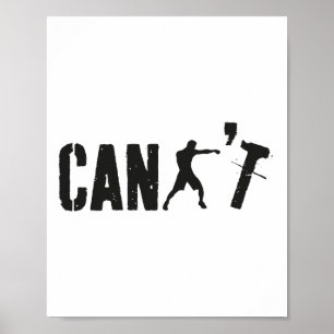 Poster Ne peut pas drôle Boxing Coach Boxing Trainer Boxe