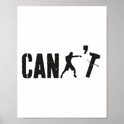 Poster Ne peut pas drôle Boxing Coach Boxing Trainer Boxe (Devant)
