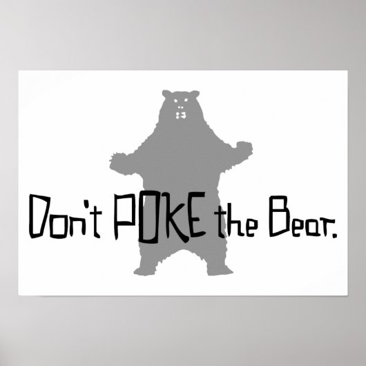 Poster Ne pique pas l'OURS (Devant)