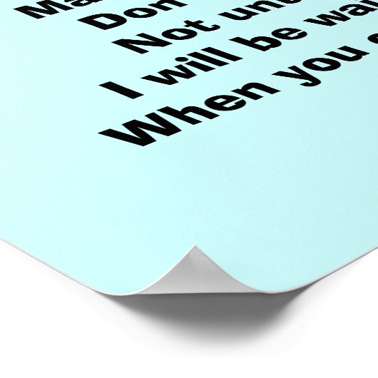 Poster Ne pleure pas pour moi quand je serai parti, Ce... (Coin)