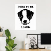 Poster Né pour être aimé Illustration (Bureau à domicile)