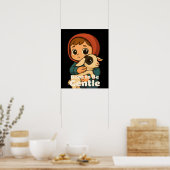 Poster Né pour être doux – Douce agnelle et enfant (Cuisine)