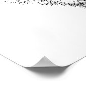 Poster Né pour être Wild Black & White Wolf Motivational (Coin)