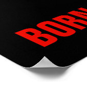 Poster Né Pour Être Wild Motivational Wolf Howling Moon R (Coin)