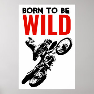 Poster Né pour être Wild Motocross Motorcycle Sport