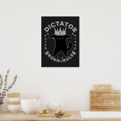Poster Né pour gouverner | Conception drôle de chat (Cuisine)