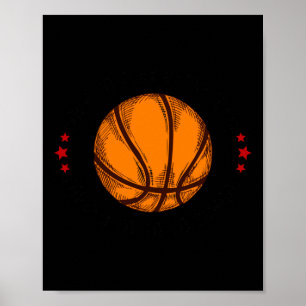 Poster Né Pour Jouer Au Basket-Ball Obligé D'Aller À L'Éc
