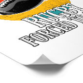 Poster Né Pour Jouer Au Rugby Forcé À Travailler (Coin)