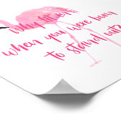 Poster Né pour le Flamant rose Stand Out (Coin)