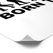 Poster Né pour patiner évolution vitesse patinage (Coin)