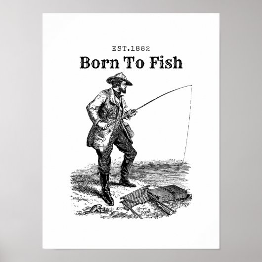 Poster Né pour pêcher (Devant)