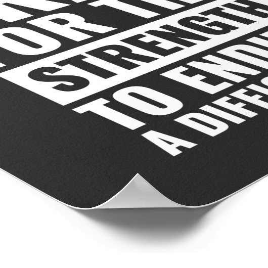 Poster Ne priez pas pour une vie facile | Devis motivatio (Coin)