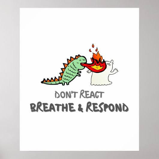 Poster Ne réagissez pas mais respirez et répondez (Devant)
