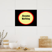 Poster Ne rien supposer (Cuisine)