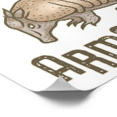 Poster Ne sois pas un Armadillhole Funny Armadillo Animal (Coin)