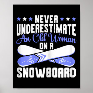 Poster Ne Sous-Estimez Jamais La Vieille Femme Sur La Nei