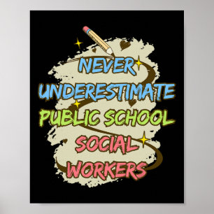 Poster Ne sous-estimez jamais un travailleur social de l'