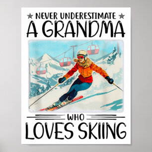 Poster Ne sous-estimez jamais une grand-mère qui aime ski