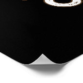 Poster Ne soyez pas merdique drôle Crabe Poop Pun Dark BG (Coin)